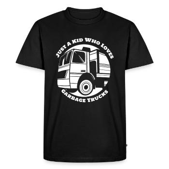 Camionneur Camionneur Camionneur Camionneur Camion à ordures - T-shirt Premium bio Homme - noir - Devant - Nico (187cm)
