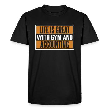 Accountant Tax Advisor Gym - Men's Premium Organic T-Shirt - black - Front - Nico (187cm)