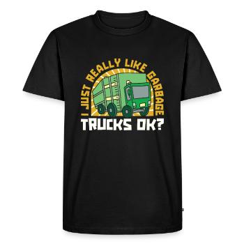 Truck Driver Trucker Truck Driver Funny - Men's Premium Organic T-Shirt - black - Front - Nico (187cm)
