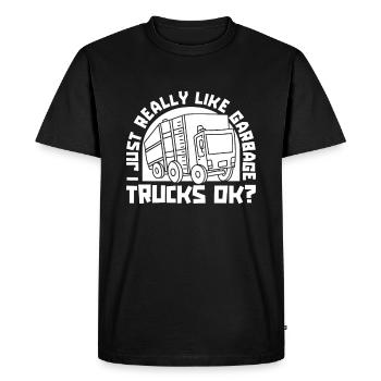 Truck Driver Trucker Truck Driver Funny - Men's Premium Organic T-Shirt - black - Front - Nico (187cm)