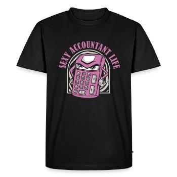 Comptable Conseiller fiscal Humour Comptable sexy - T-shirt Premium bio Homme - noir - Devant - Nico (187cm)