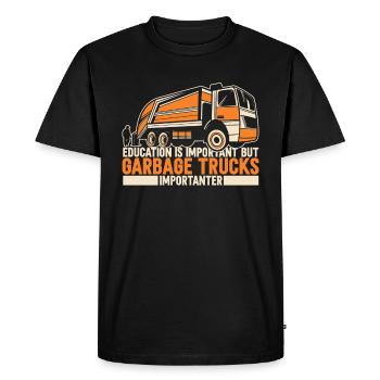 Truck Driver Trucker Truck Driver Funny - Men's Premium Organic T-Shirt - black - Front - Nico (187cm)