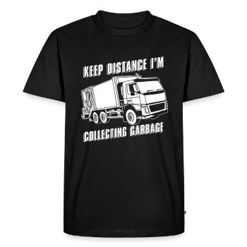 Camionneur Camionneur Camionneur Chauffeur - T-shirt Premium bio Homme - noir - Devant - Nico (187cm)