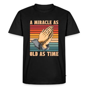 Christ Christianisme Prière - T-shirt Premium bio Homme - noir - Devant - Nico (187cm)