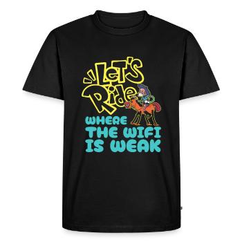 Horse Equestrian Funny Endurance Riding - Men's Premium Organic T-Shirt - black - Front - Nico (187cm)