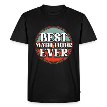 Professeur de mathématiques Professeur de mathématiques Tuteur de mathématiques - T-shirt Premium bio Homme - noir - Devant - Nico (187cm)