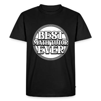 Professeur de mathématiques Professeur de mathématiques Tuteur de mathématiques - T-shirt Premium bio Homme - noir - Devant - Nico (187cm)