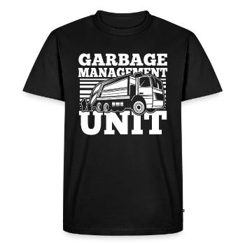 Camionneur Camionneur Camionneur Camionneur Camion à ordures - T-shirt Premium bio Homme - noir - Devant - Nico (187cm)