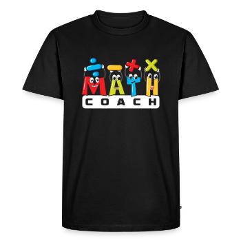 Professeur de mathématiques Professeur de mathématiques Tuteur de mathématiques - T-shirt Premium bio Homme - noir - Devant - Nico (187cm)