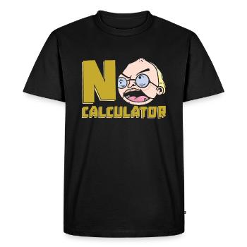 Math Teacher Math Teacher Calculator - Men's Premium Organic T-Shirt - black - Front - Nico (187cm)