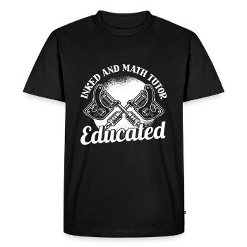 Math Teacher Math Teacher Tattoo - Men's Premium Organic T-Shirt - black - Front - Nico (187cm)