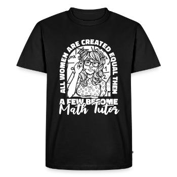 Professeur de mathématiques Professeur de mathématiques Femme - T-shirt Premium bio Homme - noir - Devant - Nico (187cm)