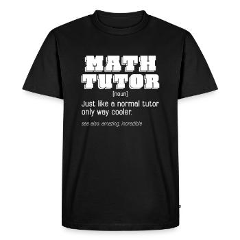 Math Teacher Math Teacher Funny - Men's Premium Organic T-Shirt - black - Front - Nico (187cm)