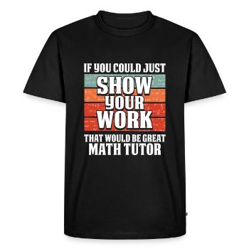 Professeur de mathématiques Professeur de mathématiques Super - T-shirt Premium bio Homme - noir - Devant - Nico (187cm)