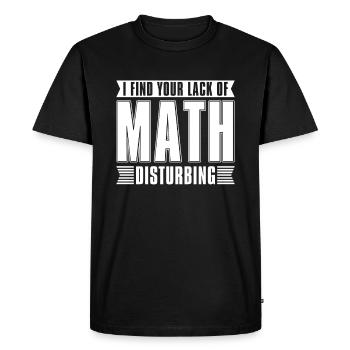 Professeur de mathématiques Professeur de mathématiques Drôle - T-shirt Premium bio Homme - noir - Devant - Nico (187cm)