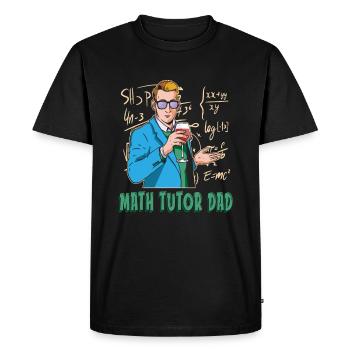 Professeur de mathématiques Professeur de mathématiques Papa - T-shirt Premium bio Homme - noir - Devant - Nico (187cm)