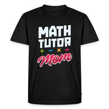 Professeur de mathématiques Professeur de mathématiques Maman - T-shirt Premium bio Homme - noir - Devant - Nico (187cm)