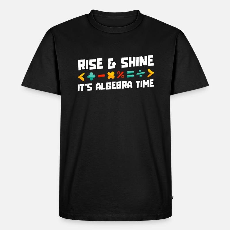 Math Teacher Math Teacher Algebra - Men's Premium Organic T-Shirt - black