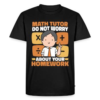 Professeur de mathématiques Professeur de mathématiques Drôle - T-shirt Premium bio Homme - noir - Devant - Nico (187cm)