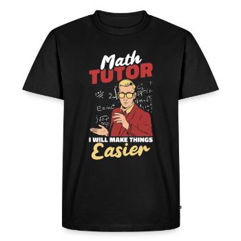 Professeur de mathématiques Professeur de mathématiques Drôle - T-shirt Premium bio Homme - noir - Devant - Nico (187cm)