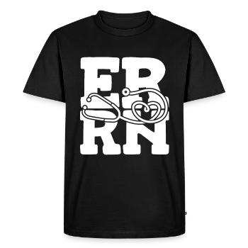 Nurse Emergency Nurse He Rn - Men's Premium Organic T-Shirt - black - Front - Nico (187cm)