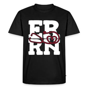 Infirmière Infirmière d’urgence cardiaque - T-shirt Premium bio Homme - noir - Devant - Nico (187cm)