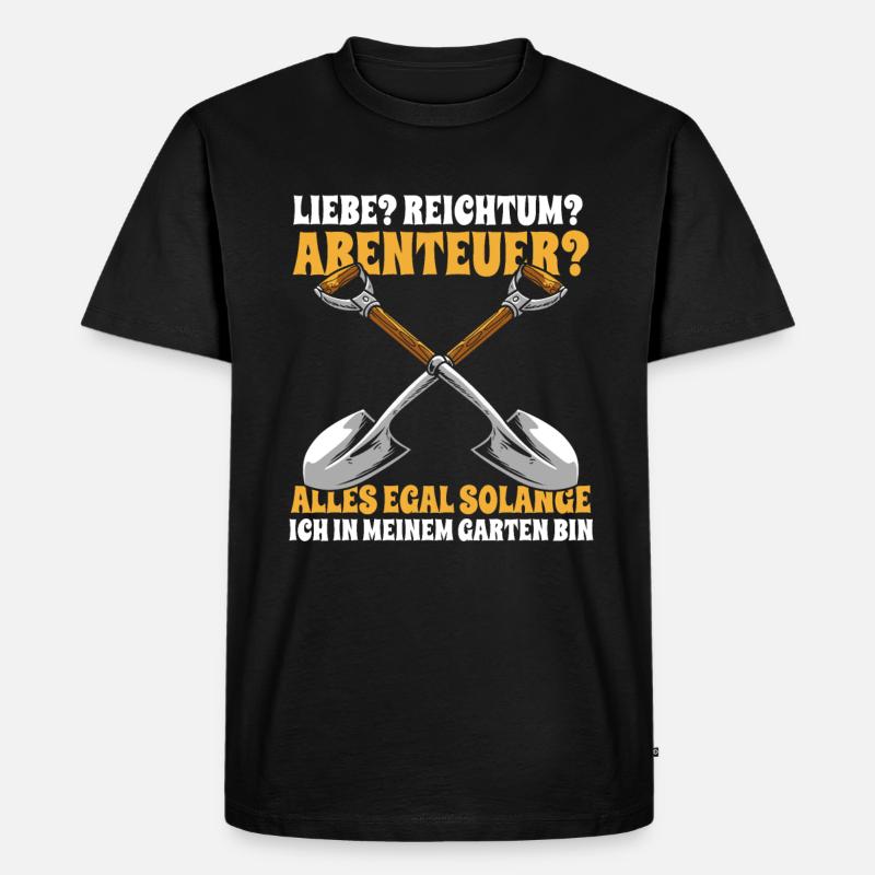 Hobbygärtner Garten - Männer Premium Bio T-Shirt - Schwarz