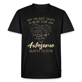 Professeur de mathématiques Professeur de mathématiques Mignon - T-shirt Premium bio Homme - noir - Devant - Nico (187cm)