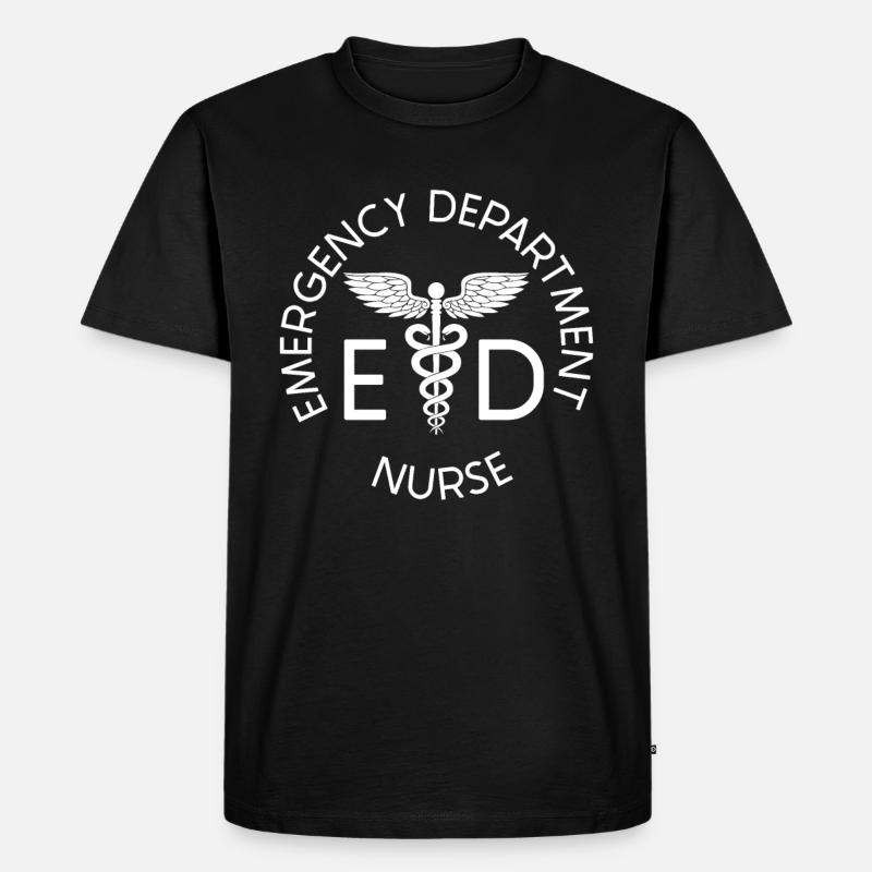 Krankenschwester Ed Notfall Krankenschwester - Männer Premium Bio T-Shirt - Schwarz