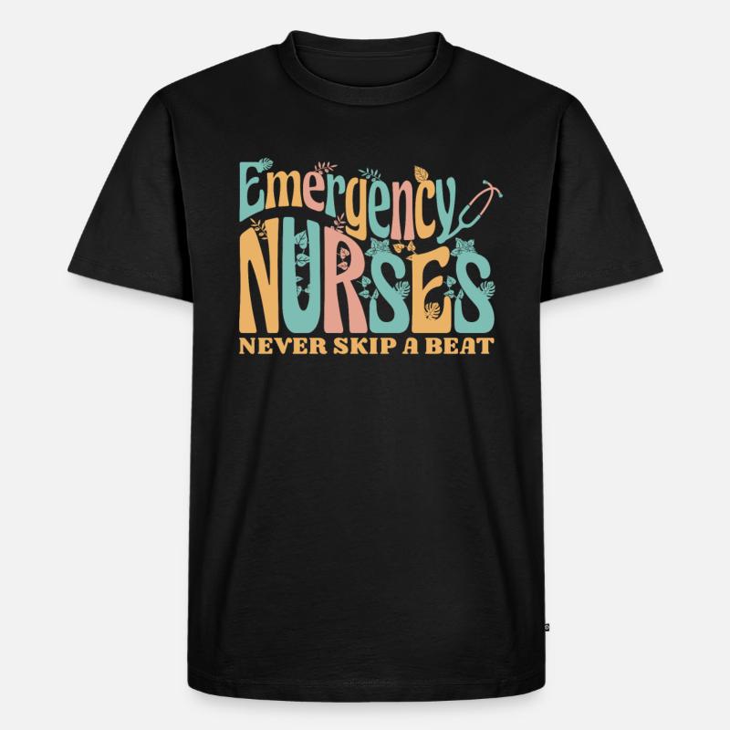Krankenschwester Notfall - Männer Premium Bio T-Shirt - Schwarz