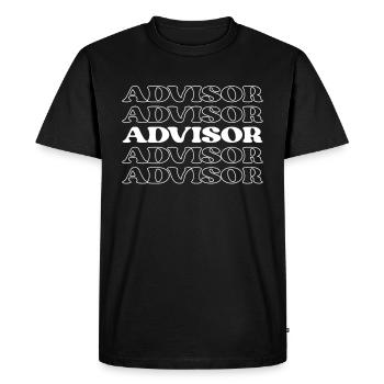 Conseiller instructeur Appréciation du conseiller financier - T-shirt Premium bio Homme - noir - Devant - Nico (187cm)