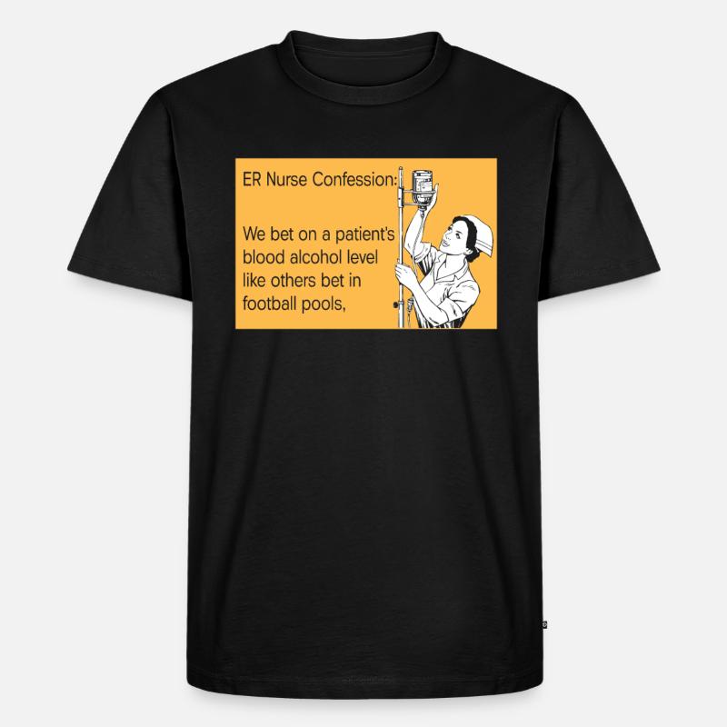 Krankenschwester Witzig Notfall Krankenschwester - Männer Premium Bio T-Shirt - Schwarz