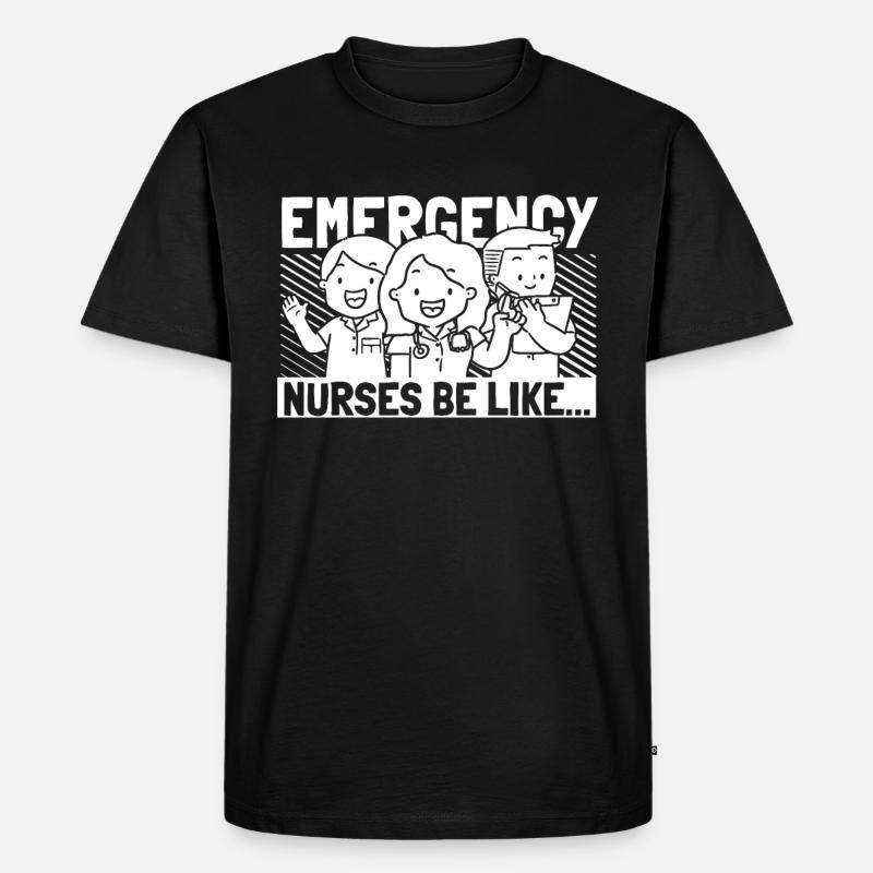 Krankenschwester Lustig Notfall Krankenschwester - Männer Premium Bio T-Shirt - Schwarz