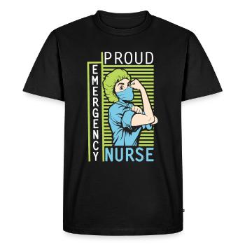 Nurse Emergency - Men's Premium Organic T-Shirt - black - Front - Nico (187cm)
