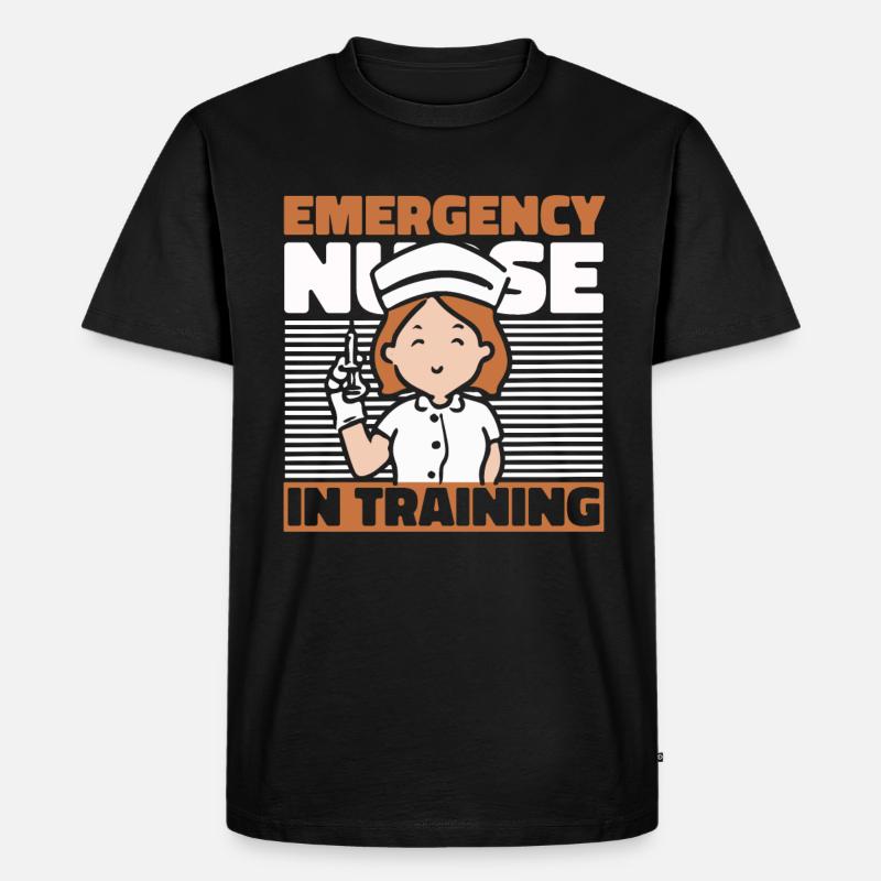 Krankenschwester Ausbildung - Männer Premium Bio T-Shirt - Schwarz