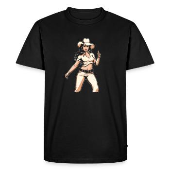 Danse en ligne - T-shirt Premium bio Homme - noir - Devant - Nico (187cm)