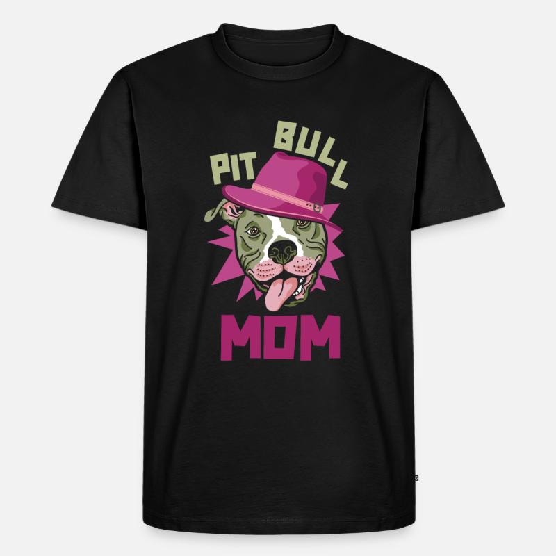 Pitbull Mutter Pitbull Verbot Mom - Männer Premium Bio T-Shirt - Schwarz