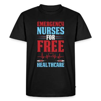 Soins de santé infirmiers - T-shirt Premium bio Homme - noir - Devant - Nico (187cm)