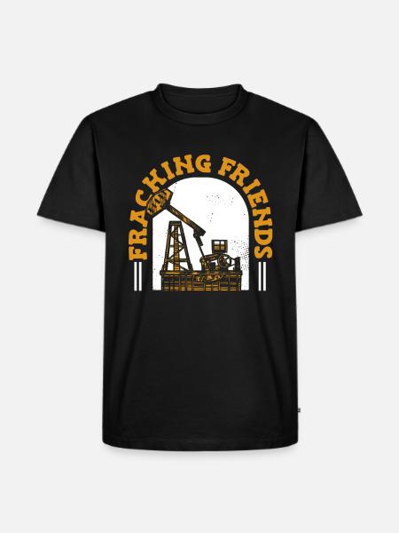 Ölfeld Bohrinsel Fracking - Männer Premium Bio T-Shirt - Schwarz