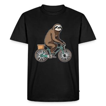 Sloth - Men's Premium Organic T-Shirt - black - Front - Nico (187cm)
