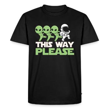 Colonisation de l’espace - T-shirt Premium bio Homme - noir - Devant - Nico (187cm)