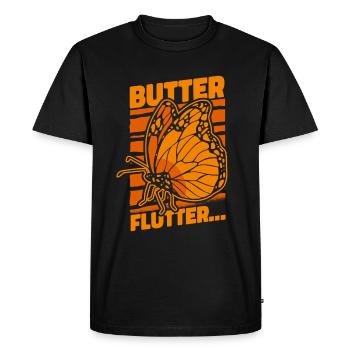 Papillons de jardin de papillons - T-shirt Premium bio Homme - noir - Devant - Nico (187cm)