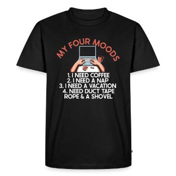 Développeur Codeur Programmeur Drôle - T-shirt Premium bio Homme - noir - Devant - Nico (187cm)