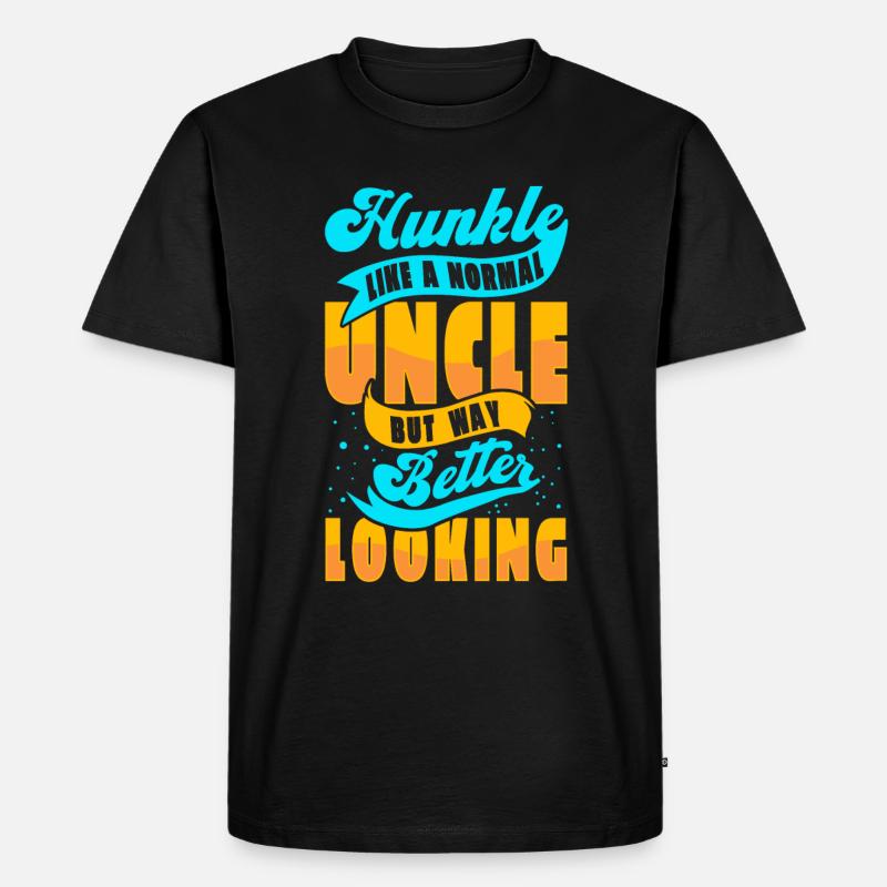 Onkel - Männer Premium Bio T-Shirt - Schwarz