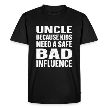 Oncle Bad - T-shirt Premium bio Homme - noir - Devant - Nico (187cm)