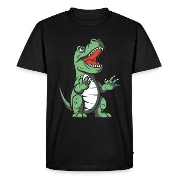 Trex T Rex Dino Cool - T-shirt Premium bio Homme - noir - Devant - Nico (187cm)