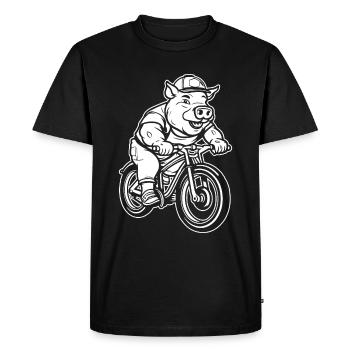 Pig Pig Farmer Cycling - Men's Premium Organic T-Shirt - black - Front - Nico (187cm)