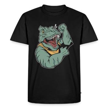 Trex T Rex Dino Cool - T-shirt Premium bio Homme - noir - Devant - Nico (187cm)