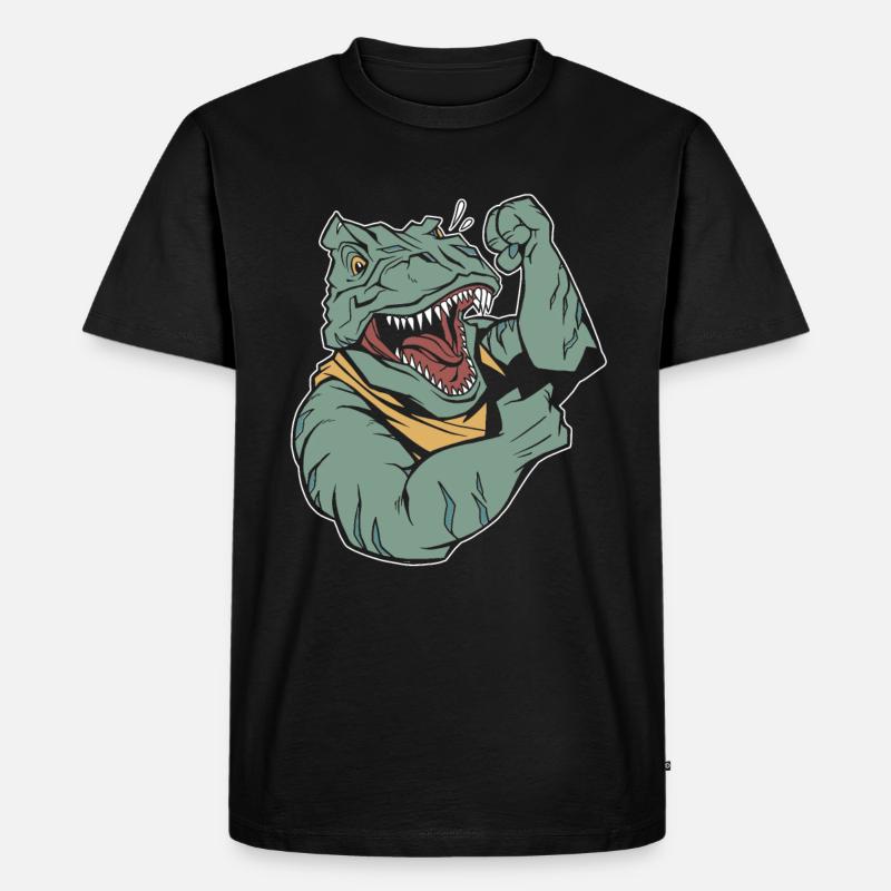 Trex T Rex Dino Cool - Männer Premium Bio T-Shirt - Schwarz