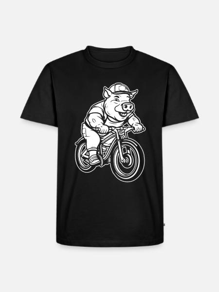 Pig Pig Farmer Cycling - Men's Premium Organic T-Shirt - black